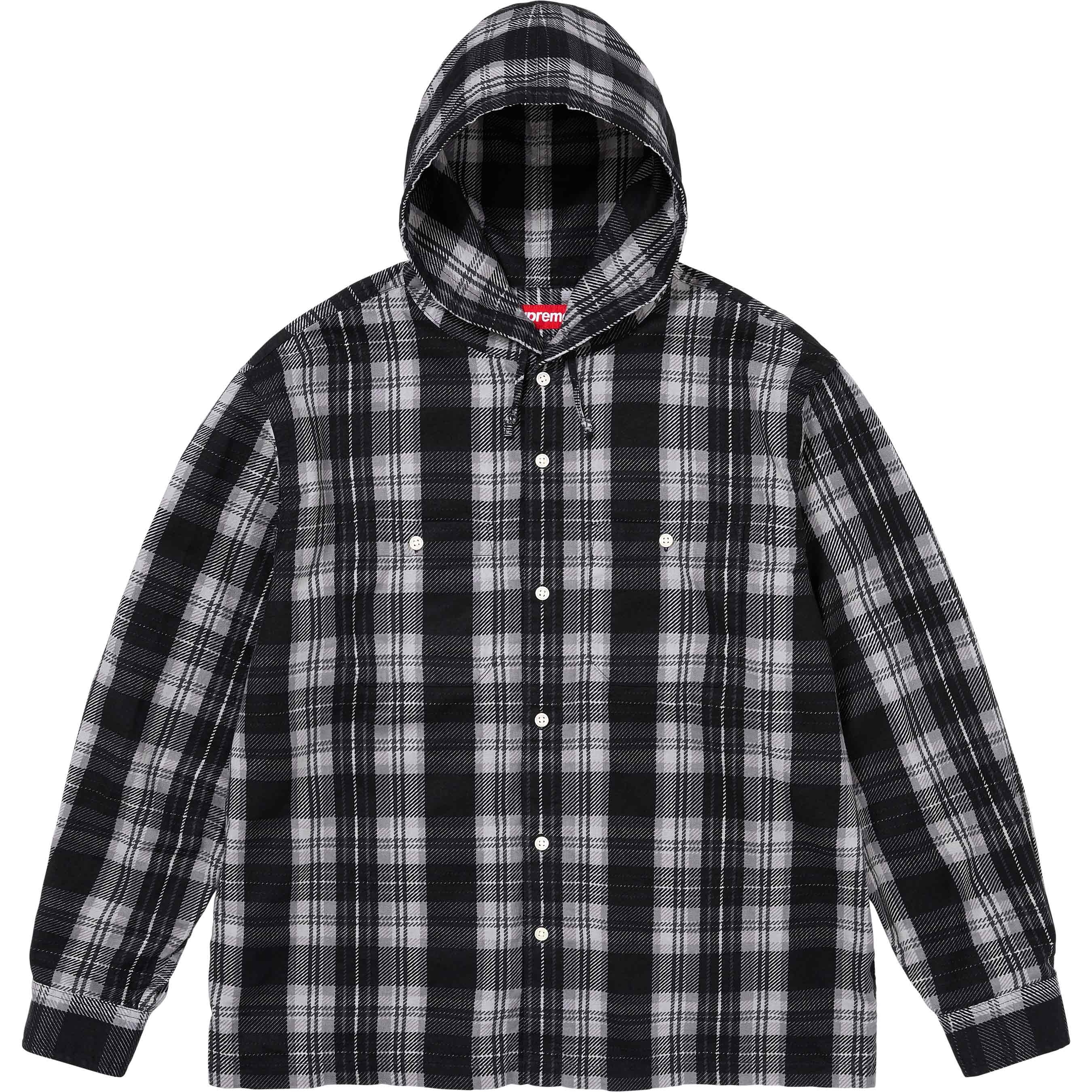 Printed Hooded Flannel Shirt view 2